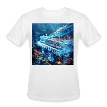 Piano - Men's Moisture Wicking Performance T-Shirt - white - Front - Jackson (183cm)