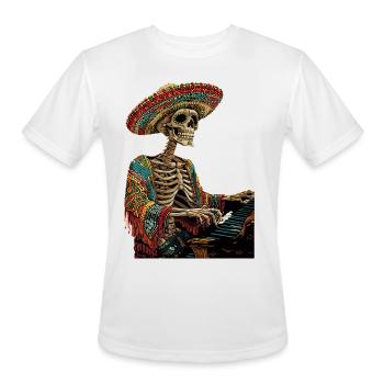 Piano - Men's Moisture Wicking Performance T-Shirt - white - Front - Jackson (183cm)
