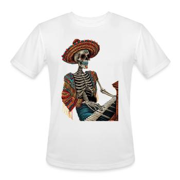 Piano - Men's Moisture Wicking Performance T-Shirt - white - Front - Jackson (183cm)