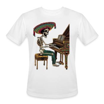 Piano - Men's Moisture Wicking Performance T-Shirt - white - Front - Jackson (183cm)