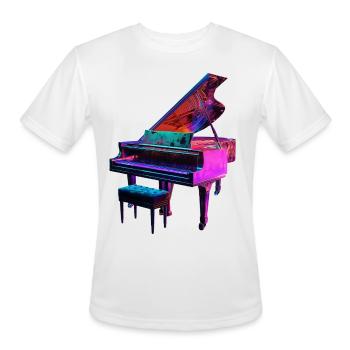 Piano - Men's Moisture Wicking Performance T-Shirt - white - Front - Jackson (183cm)