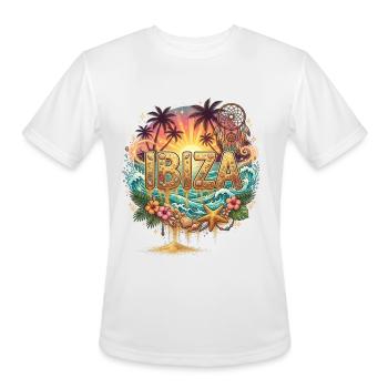 Ibiza Sunset Paradise - Men's Moisture Wicking Performance T-Shirt - white - Front - Jackson (183cm)
