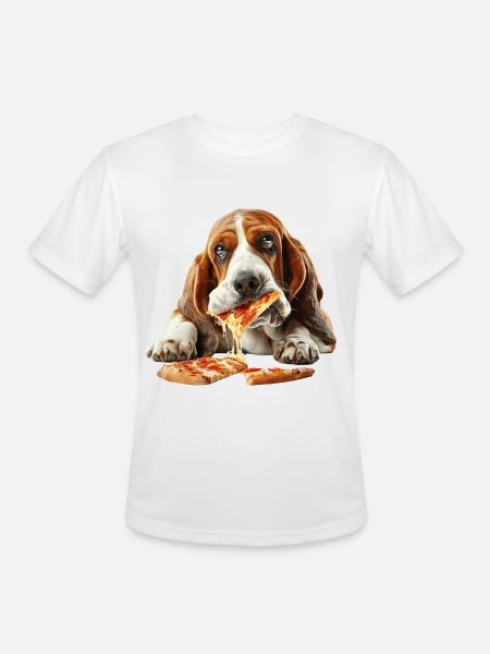 Basset Hound - Men's Moisture Wicking Performance T-Shirt - white