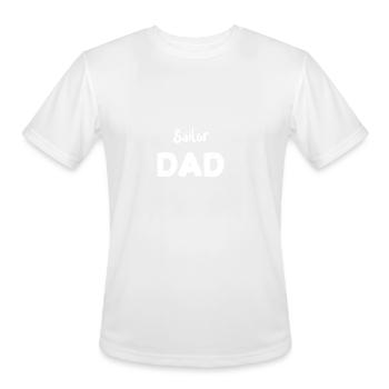 Sailor Dad - Boating - Men's Moisture Wicking Performance T-Shirt - white - Front - Jackson (183cm)