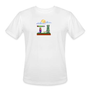 Pixel Heroine Art Design  - Men's Moisture Wicking Performance T-Shirt - white - Front - Jackson (183cm)