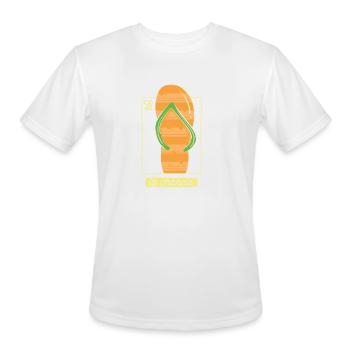 Loteria Cards Mexican Lottery Bingo La Chancla - Men's Moisture Wicking Performance T-Shirt - white - Front - Jackson (183cm)