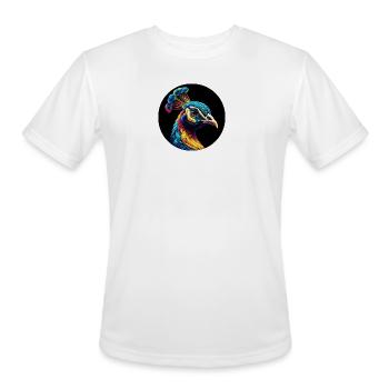 Peacock head colorful - Men's Moisture Wicking Performance T-Shirt - white - Front - Jackson (183cm)