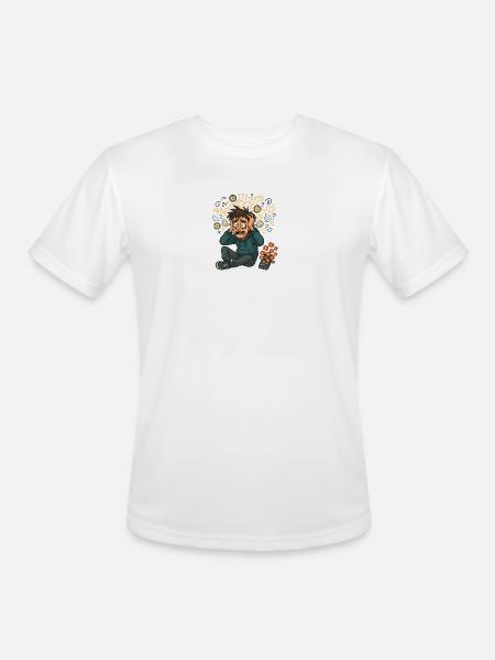 Overthink Overload - Men's Moisture Wicking Performance T-Shirt - white