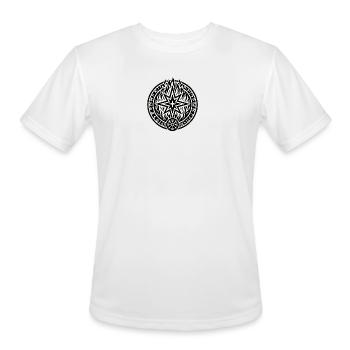 Blazing Runes: Norse Wayfinder Star - Men's Moisture Wicking Performance T-Shirt - white - Front - Jackson (183cm)