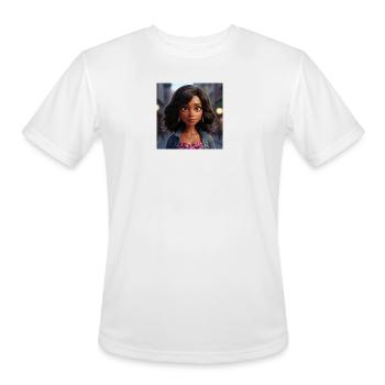Urban Denim Girl with Neon Camo - Men's Moisture Wicking Performance T-Shirt - white - Front - Jackson (183cm)