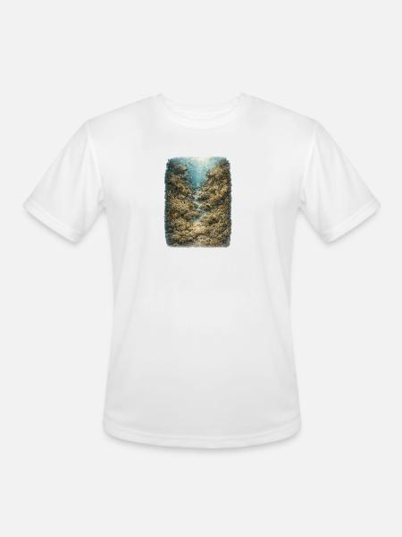 Hidden Ocean Animals - Men's Moisture Wicking Performance T-Shirt - white