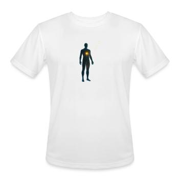 Energetic Core Silhouette - Men's Moisture Wicking Performance T-Shirt - white - Front - Jackson (183cm)