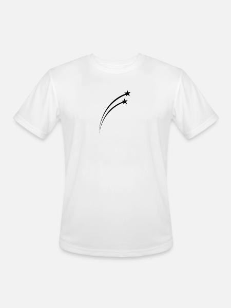 Twin Shooting Star Meteor Arc - Men's Moisture Wicking Performance T-Shirt - white