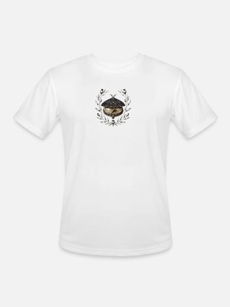 Celestial Moth Clockwork - Men's Moisture Wicking Performance T-Shirt - white
