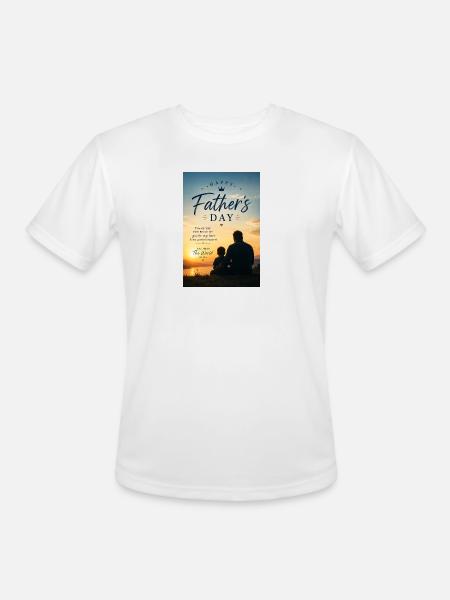 Sunset Bond: Father’s Day - Men's Moisture Wicking Performance T-Shirt - white