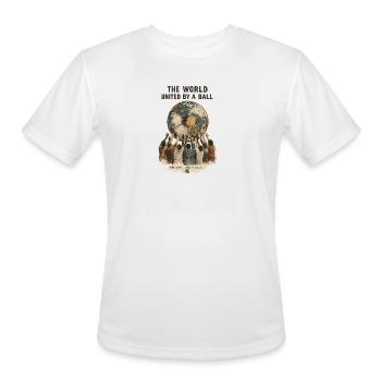 World United by a Ball - Men's Moisture Wicking Performance T-Shirt - white - Front - Jackson (183cm)
