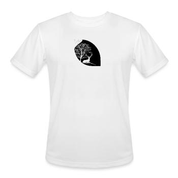 Moonlit Deer Silhouette - Men's Moisture Wicking Performance T-Shirt - white - Front - Jackson (183cm)