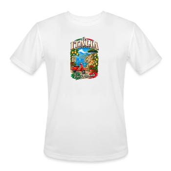 Italia Dolce Vita – Vivi il Momento - Men's Moisture Wicking Performance T-Shirt - white - Front - Jackson (183cm)