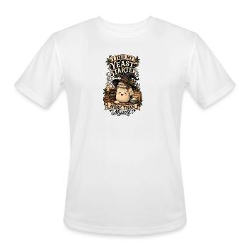 Sourdough Baking Witch Tee - Men's Moisture Wicking Performance T-Shirt - white - Front - Jackson (183cm)