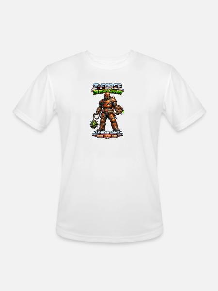 Z-FORCE: MAN-DEAD-GORYAN - Men's Moisture Wicking Performance T-Shirt - white