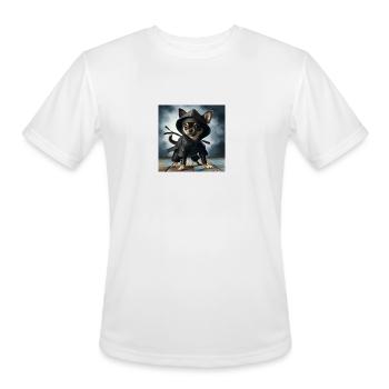 Ninja chihuahua! - Men's Moisture Wicking Performance T-Shirt - white - Front - Jackson (183cm)
