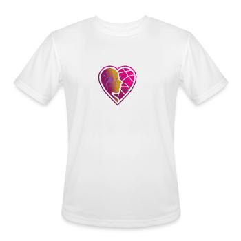 Amazing Heart Teching girl art design - Men's Moisture Wicking Performance T-Shirt - white - Front - Jackson (183cm)