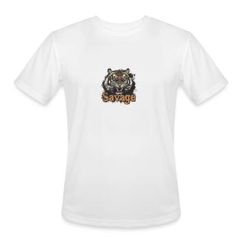 Fierce Savage, Unleash your inner strength - Men's Moisture Wicking Performance T-Shirt - white - Front - Jackson (183cm)