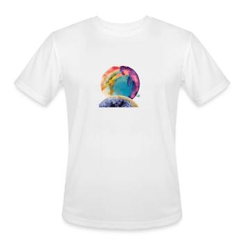 Planets - Men's Moisture Wicking Performance T-Shirt - white - Front - Jackson (183cm)