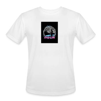 Moonlit Angler Circle Design - Men's Moisture Wicking Performance T-Shirt - white - Front - Jackson (183cm)