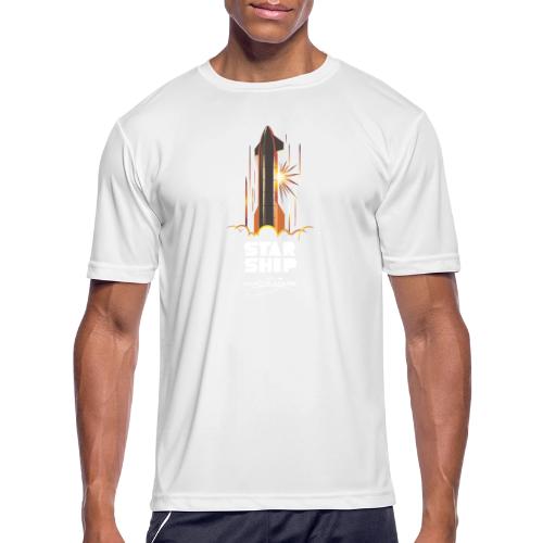 Star Ship Mars - Dark - With Logo - Men's Moisture Wicking Performance T-Shirt