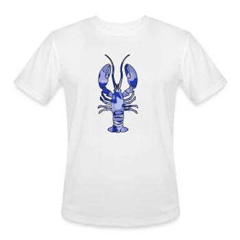 Lobster blue camo - Men's Moisture Wicking Performance T-Shirt - white - Front - Jackson (183cm)