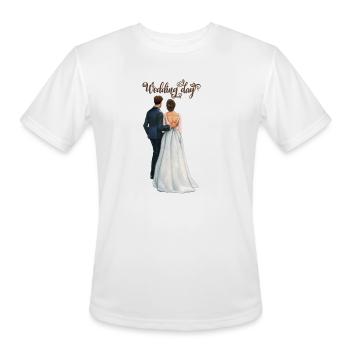 Wedding Day - Men's Moisture Wicking Performance T-Shirt - white - Front - Jackson (183cm)