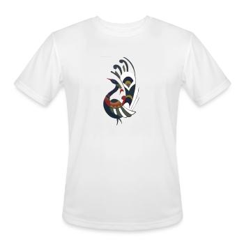 Peacock - Men's Moisture Wicking Performance T-Shirt - white - Front - Jackson (183cm)