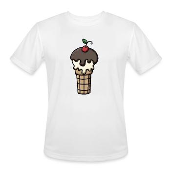 Ice cream cone - Men's Moisture Wicking Performance T-Shirt - white - Front - Jackson (183cm)