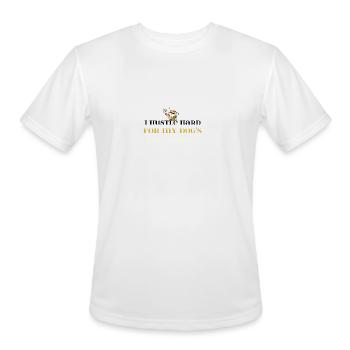 Hustle for My Dog VIP - Men's Moisture Wicking Performance T-Shirt - white - Front - Jackson (183cm)
