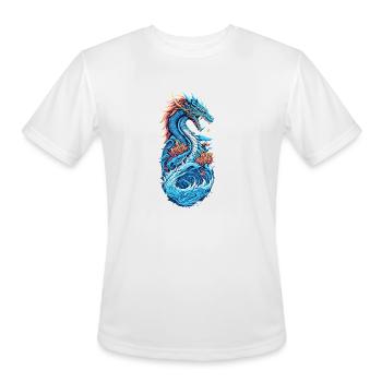 Dragon Water - Men's Moisture Wicking Performance T-Shirt - white - Front - Jackson (183cm)