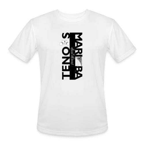 Dual Threat Black Vertical Marimba Tenor - Men's Moisture Wicking Performance T-Shirt