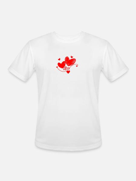 Love - Men's Moisture Wicking Performance T-Shirt - white