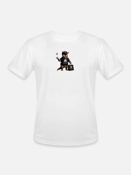 Coin armadillo LLC Tee - Men's Moisture Wicking Performance T-Shirt - white