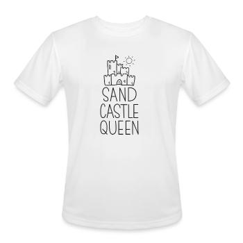 Sand Castle Queen - Men's Moisture Wicking Performance T-Shirt - white - Front - Jackson (183cm)