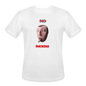 No smoking Art - Men's Moisture Wicking Performance T-Shirt - white - Front - Jackson (183cm)