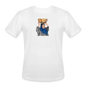 Bread Carrier in Blue Hijab - Men's Moisture Wicking Performance T-Shirt - white - Front - Jackson (183cm)