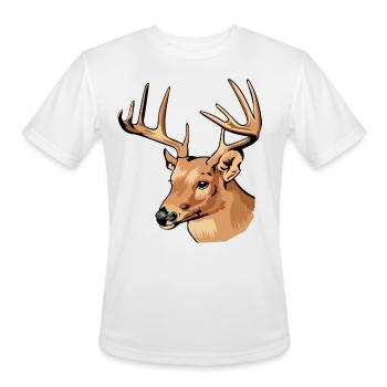 elk 2 - Men's Moisture Wicking Performance T-Shirt - white - Front - Jackson (183cm)