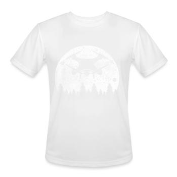 Drone Moon - Men's Moisture Wicking Performance T-Shirt - white - Front - Jackson (183cm)