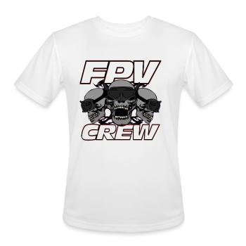 FPV Drone - Men's Moisture Wicking Performance T-Shirt - white - Front - Jackson (183cm)