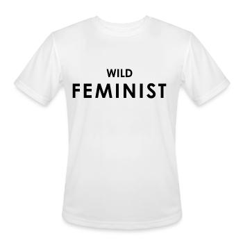 Wild Feminist - Men's Moisture Wicking Performance T-Shirt - white - Front - Jackson (183cm)