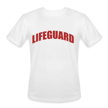 Lifeguard - Men's Moisture Wicking Performance T-Shirt - white - Front - Jackson (183cm)