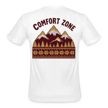  Mountains Knit From Wool - Men's Moisture Wicking Performance T-Shirt - white - Back - Jackson (183cm)