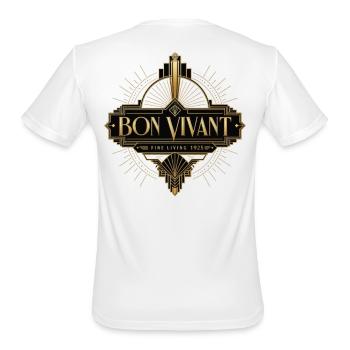 Bon Vivant Deco 1925 Gold - Men's Moisture Wicking Performance T-Shirt - white - Back - Jackson (183cm)