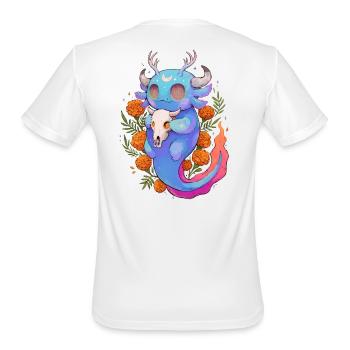 Cute Axolotl Monster Halloween Mystic Spooky Desig - Men's Moisture Wicking Performance T-Shirt - white - Back - Jackson (183cm)